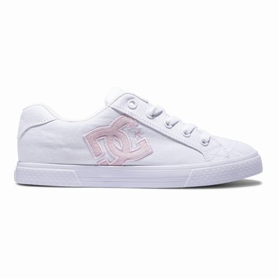 DC Chelsea Women's White/Pink Sneakers Australia Online VOC-098